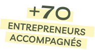 +70 entrepreneurs accompagnés